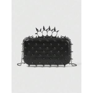 Goth Emo Punk Rock Spike Clutch Purse Crossbody
